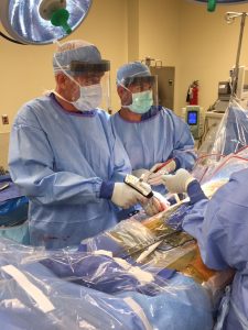 Dr. Boyd Haynes in surgery