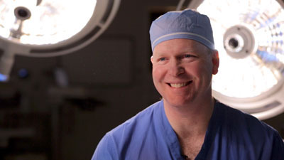 Dr. Carlson in the operating room