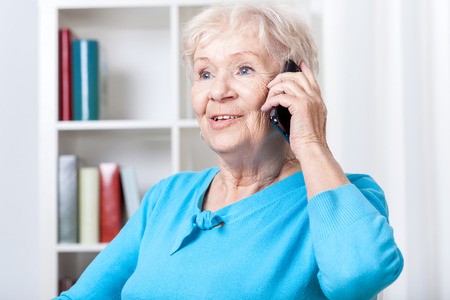 Senior lady talking on the phone