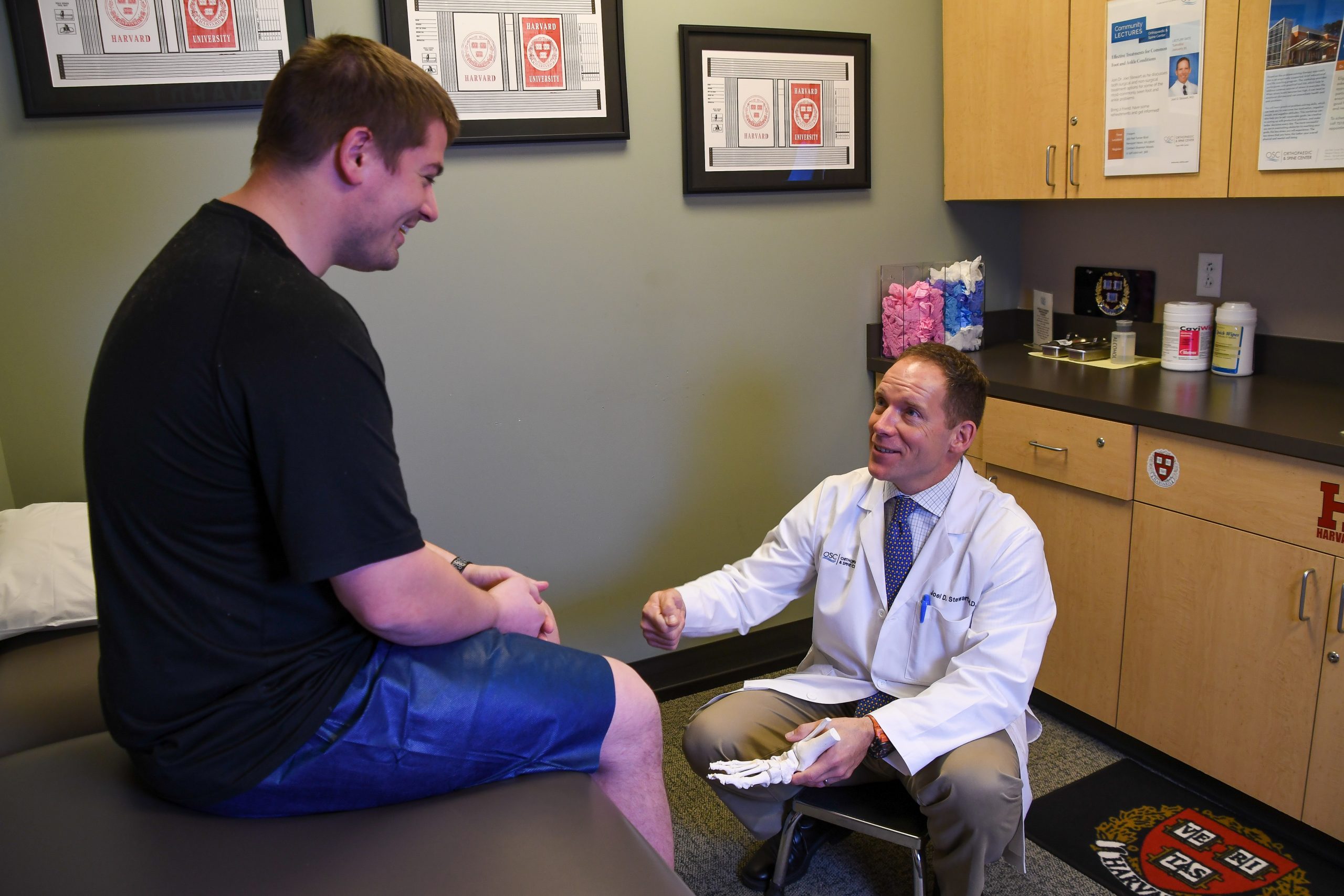 Dr. Stewart with a patient